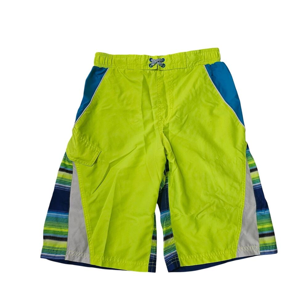 Op Boys Size 14/16 Swim Trunks Shorts Yellow Blue